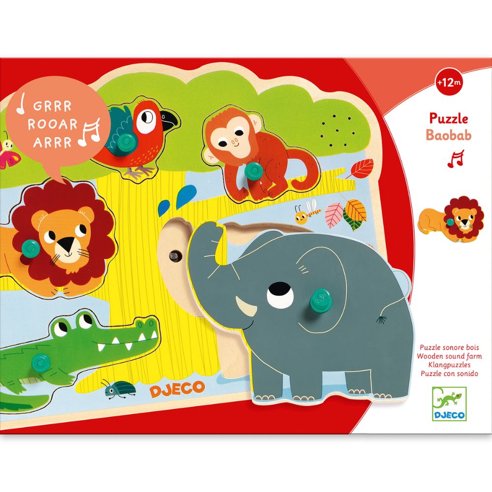 Djeco Wooden Sound Puzzles - Baobab DJ01708