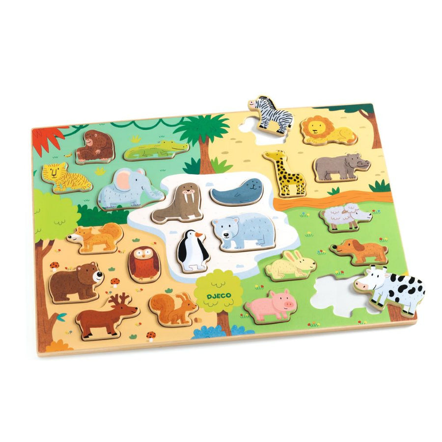 Djeco Wooden Puzzles - Puzzlo Animo DJ01830