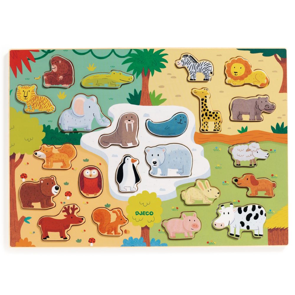 Djeco Wooden Puzzles - Puzzlo Animo DJ01830