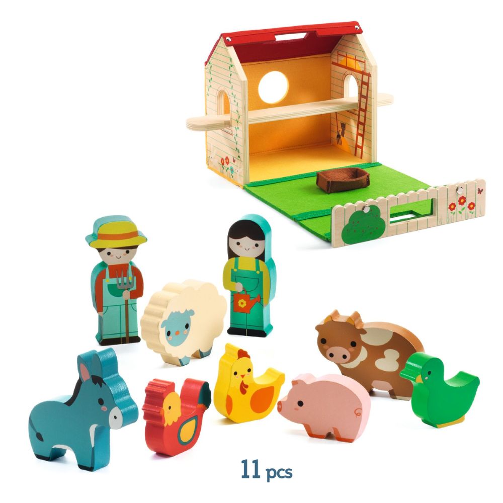 Djeco Wooden Toys - SoftiFarm DJ06369
