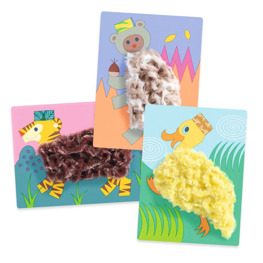 Djeco Collages Wool &amp; Velcro, With Hats DJ09127