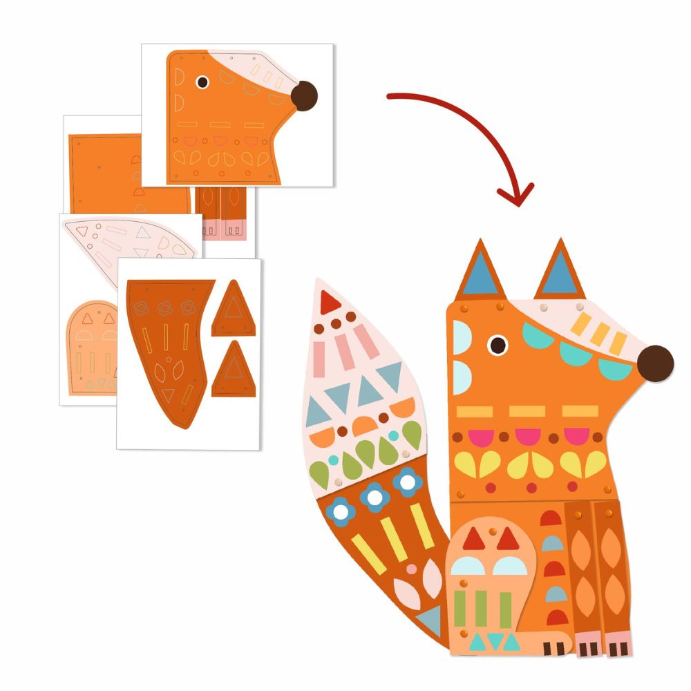 Djeco Paper Craft Activity, 3 Giant Animals