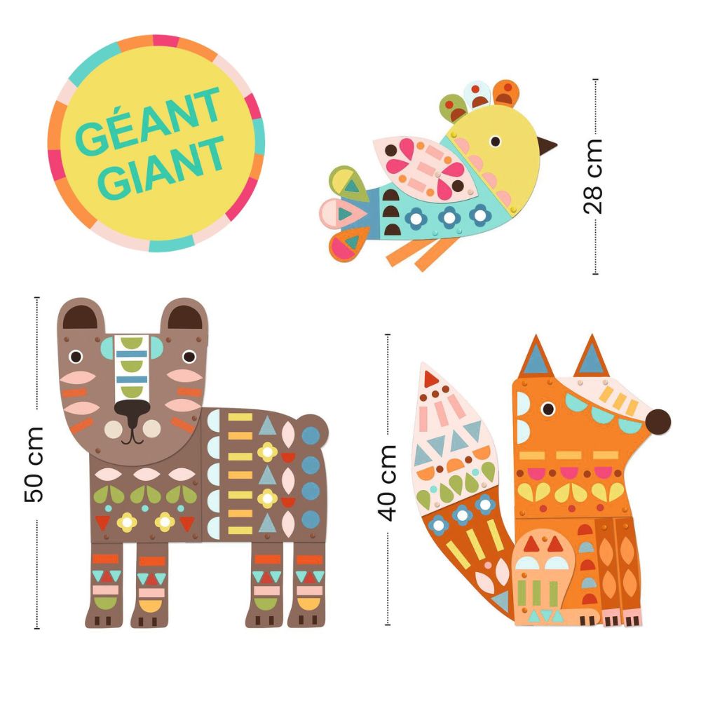 Djeco Paper Craft Activity, 3 Giant Animals