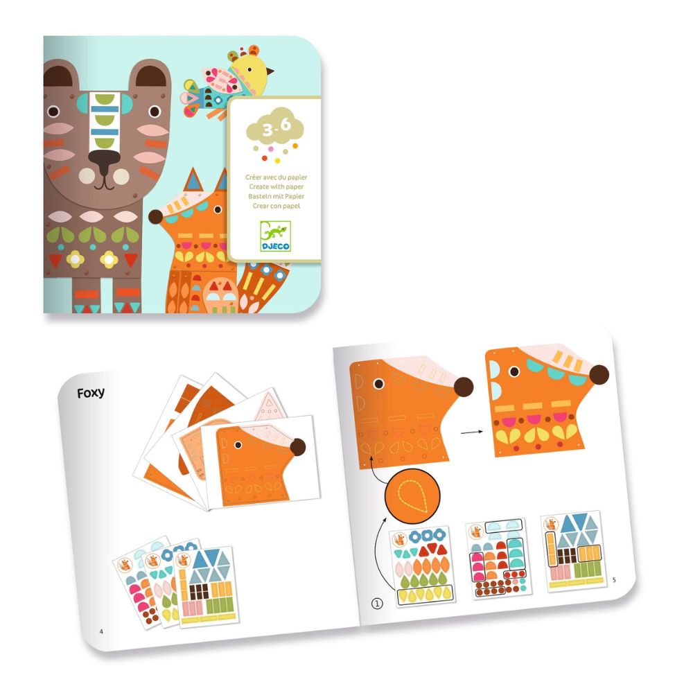 Djeco Paper Craft Activity, 3 Giant Animals