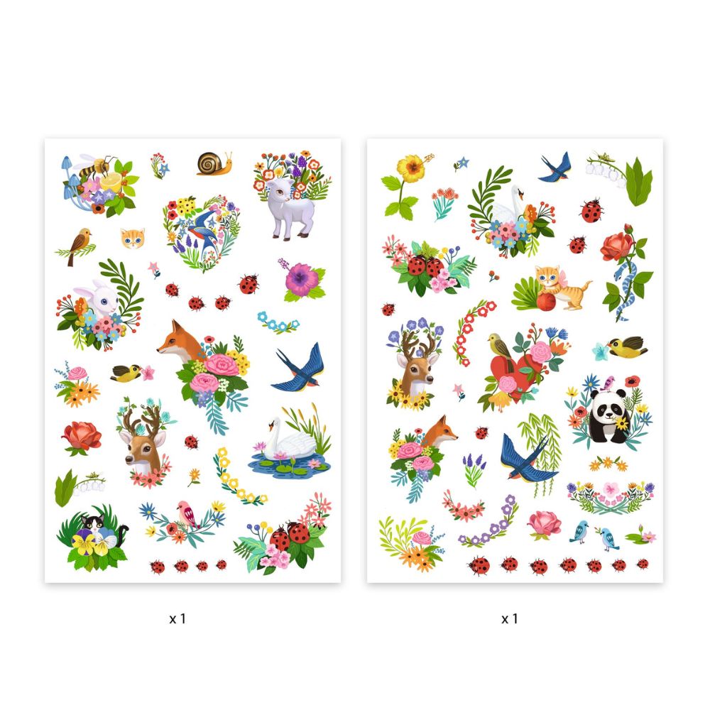 Djeco Happy Spring temporary tattoos DJ9591 for ages 3 years old upwards