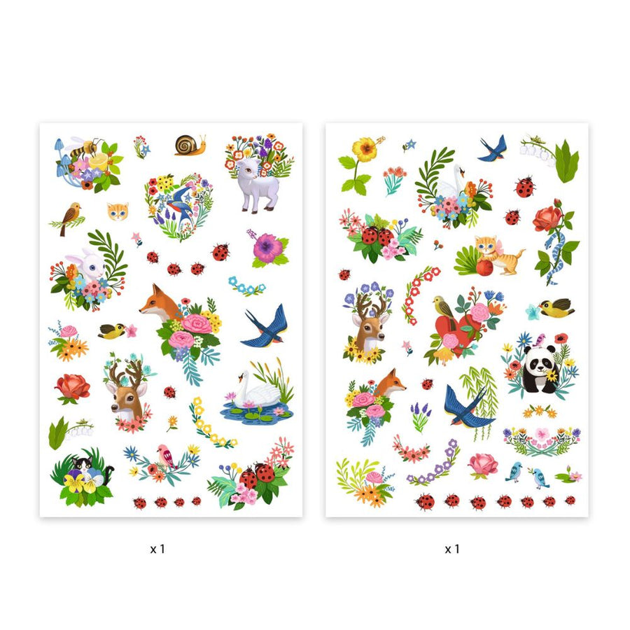 Djeco Happy Spring temporary tattoos DJ9591 for ages 3 years old upwards