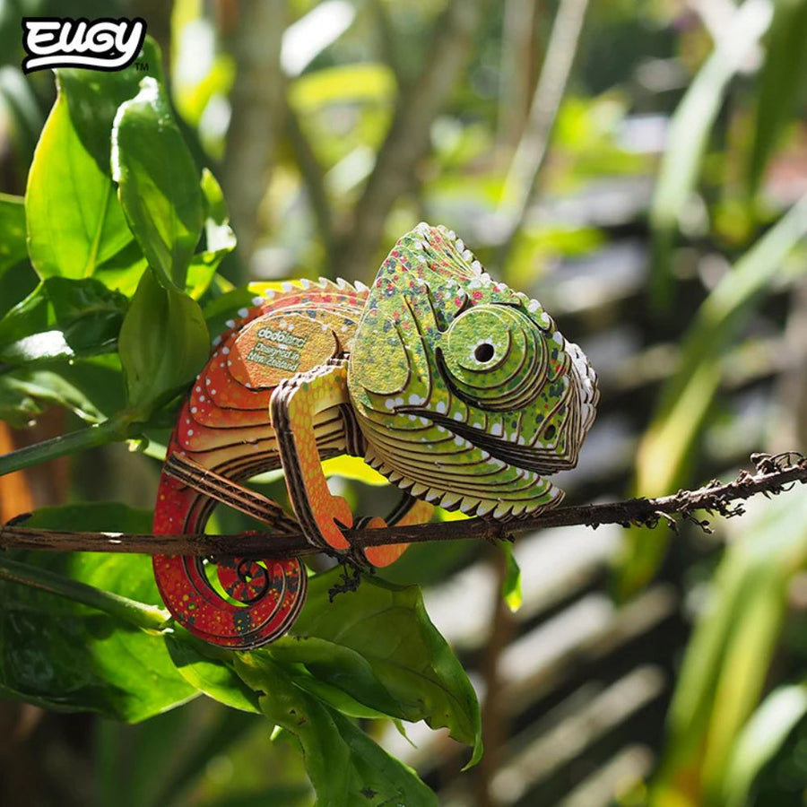 EUGY Chameleon 3D Cardboard Model Kit for Kids aged 6+
