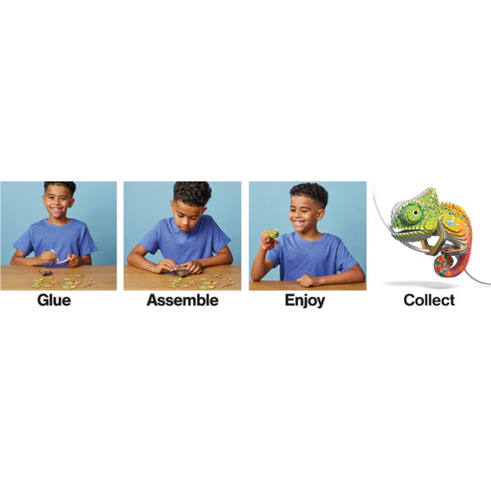 EUGY Chameleon - Kids Cardboard Craft Kit