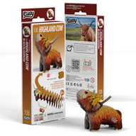 EUGY Highland Cow - 3D Cardboard Model Kit