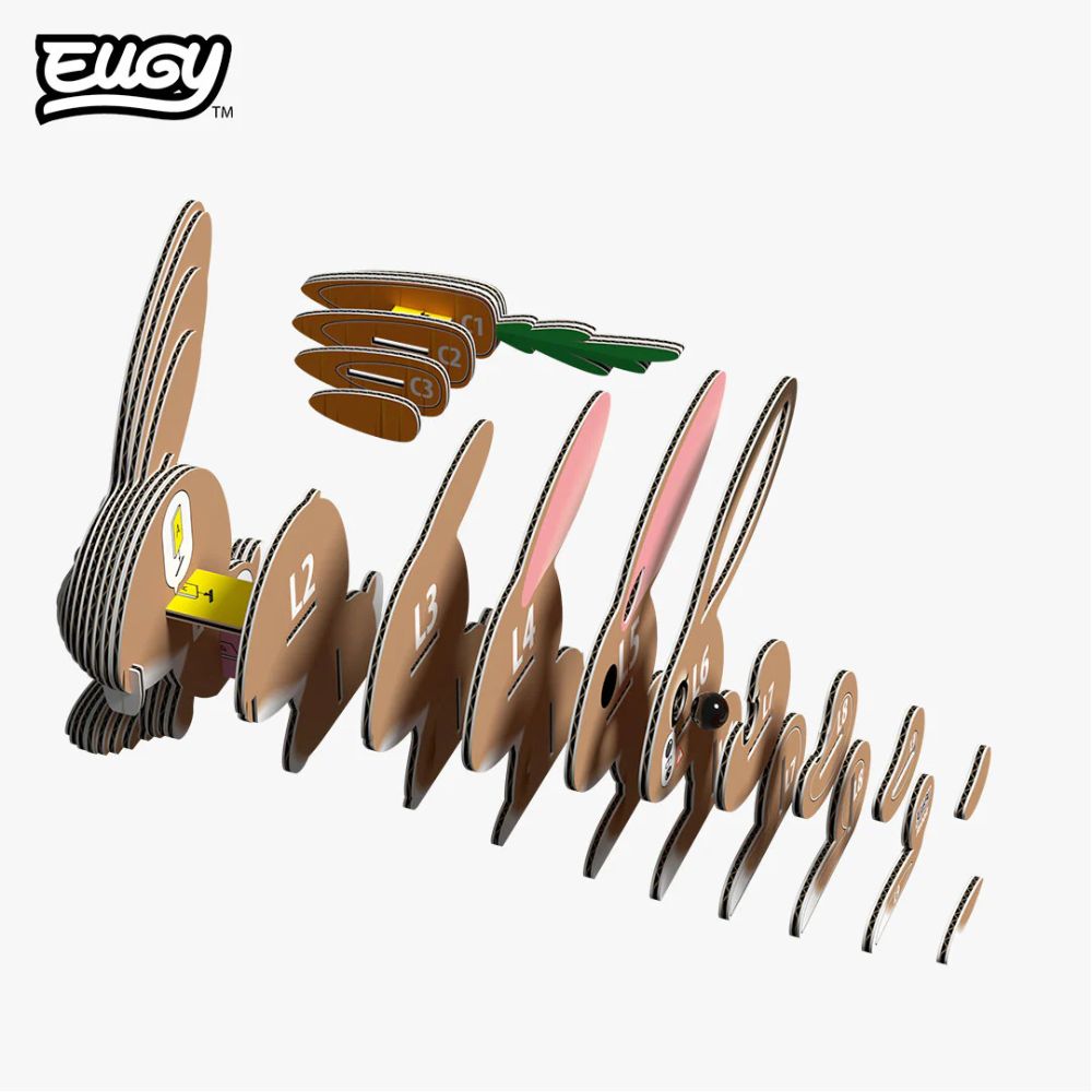 EUGY Rabbit - Kids Cardboard Craft Kit