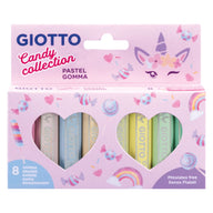 Giotto Pastel Gomma Candy Collection 8 Piece Eraser Set