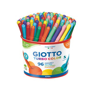 Giotto Turbo Color Felt Tip Pen 96‑piece pot with vibrant washable colours
