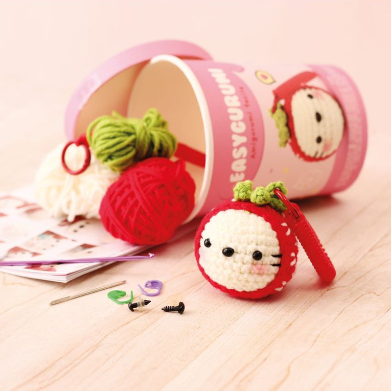 Amigurumi Crochet Cat Kit - Strawberry