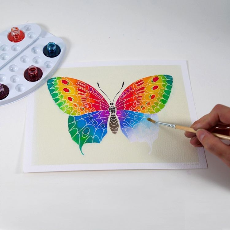 Aquarellum Junior Butterflies - Paint by Numbers Kit