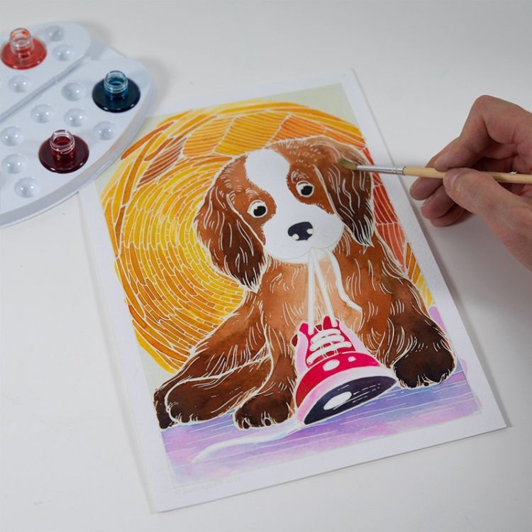 Aquarellum Junior Puppies - Paint By Numbers For Kids