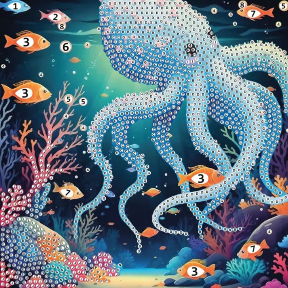 Graine Creative Diamond Art Cards - Sea Creatures