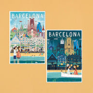 Londji Barcelona Skyline Reversible Jigsaw Puzzle (100 pieces)