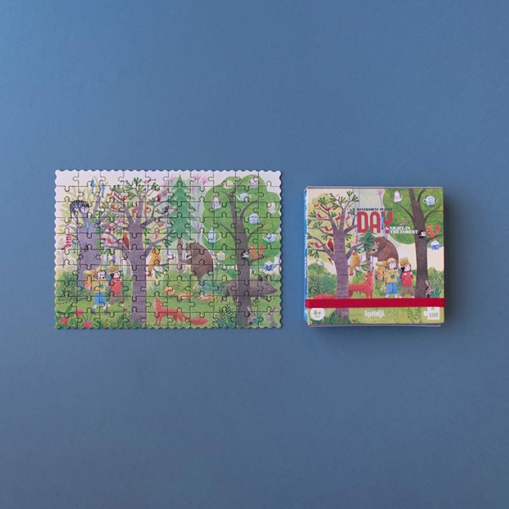 Londji Pocket Puzzle - Day and Night In The Forest (100 piece)