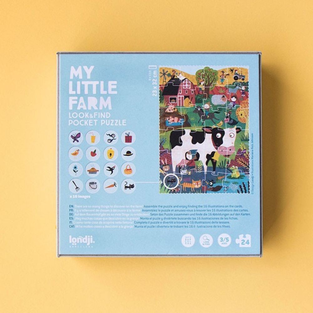Londji Pocket Puzzle & Observation Game - My Little Farm (24 pieces)