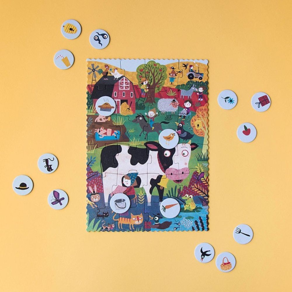 Londji Pocket Puzzle & Observation Game - My Little Farm (24 pieces)