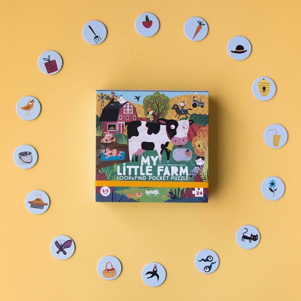 Londji Pocket Puzzle & Observation Game - My Little Farm (24 pieces)