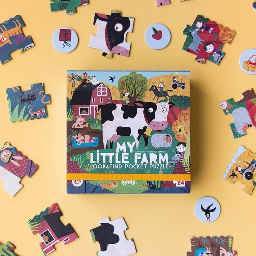 Londji Pocket Puzzle & Observation Game - My Little Farm (24 pieces)