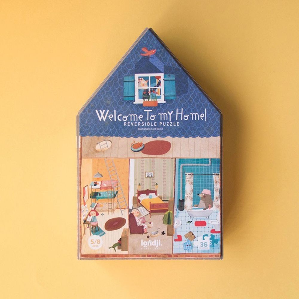 Londji Welcome To My Home! Reversible Jigsaw Puzzle (36 Pieces)