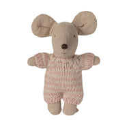 Maileg Baby Mouse In Carry Cot - Rose  17-5004-00