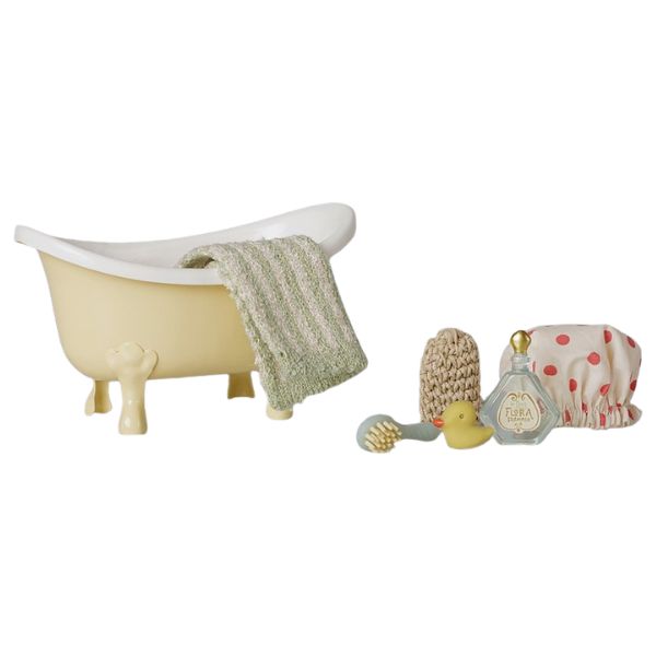 Maileg Bathtub Set for Mouse with bath accessories