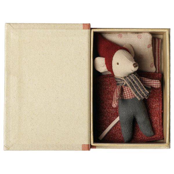 Maileg Christmas Mouse, Baby in Book