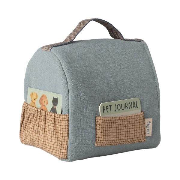 Maileg Pet Supply, Carrier Dusty Blue
