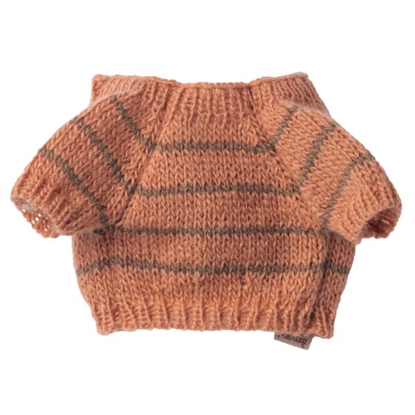 Maileg Pet Supply, Small Knitted Sweater - Coral