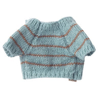 Maileg Pet Supply, Small Knitted Sweater - Dusty Blue