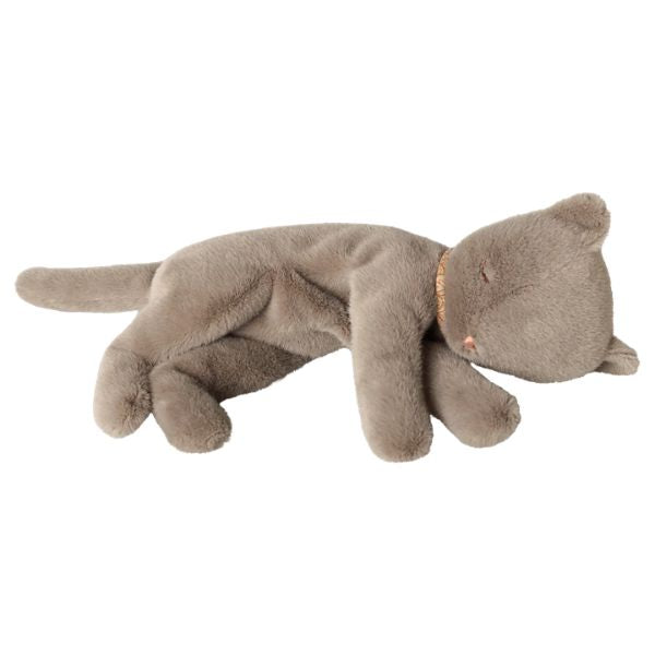 Maileg Sleeping Kitten plush, medium Grey