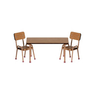 Maileg Table and chair set, Mouse - Dark powder