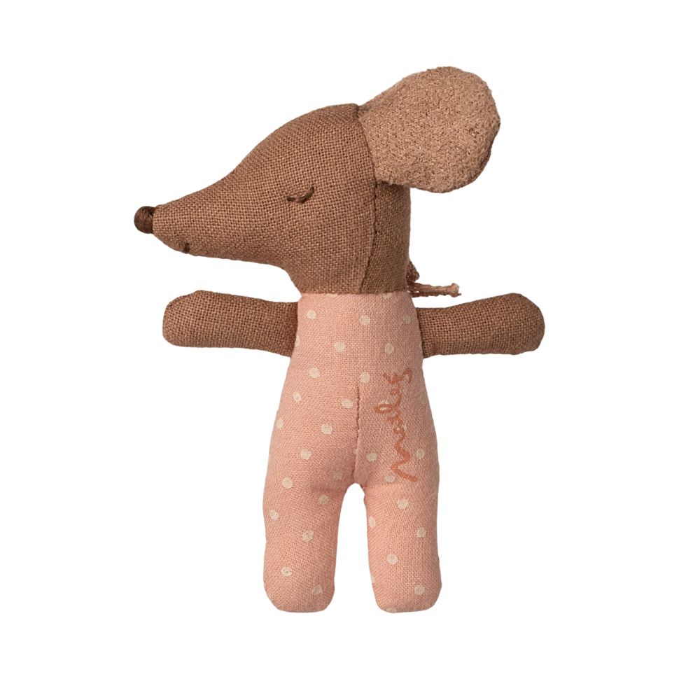 Maileg Baby Girl Mouse, Sleepy/Wakey In A Matchbox
