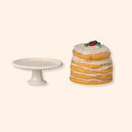 Maileg Party Cake and Cake Stand, Mouse