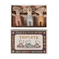 Maileg Triplets, Baby Mice in Matchbox 17-6001-00