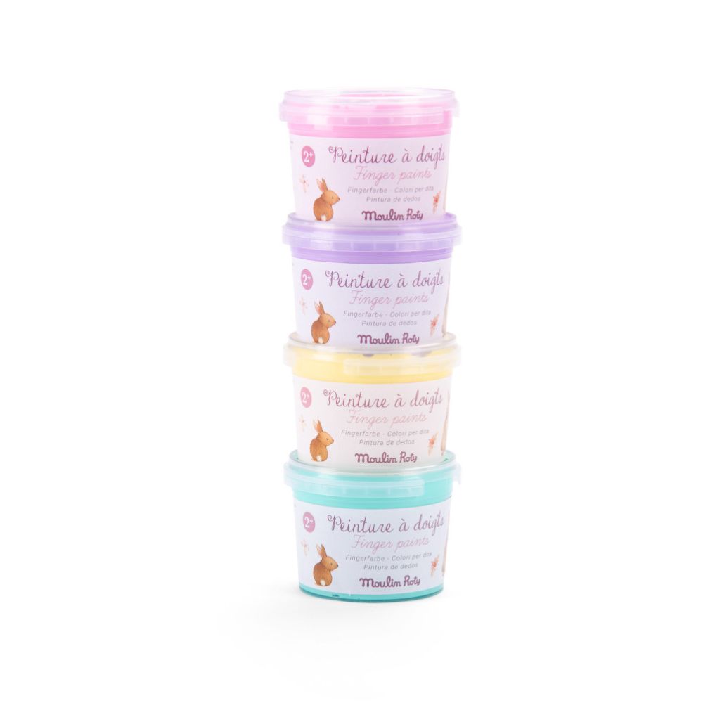 Moulin Roty Les Rosalies - Pastel Finger Paints (Box of 4)