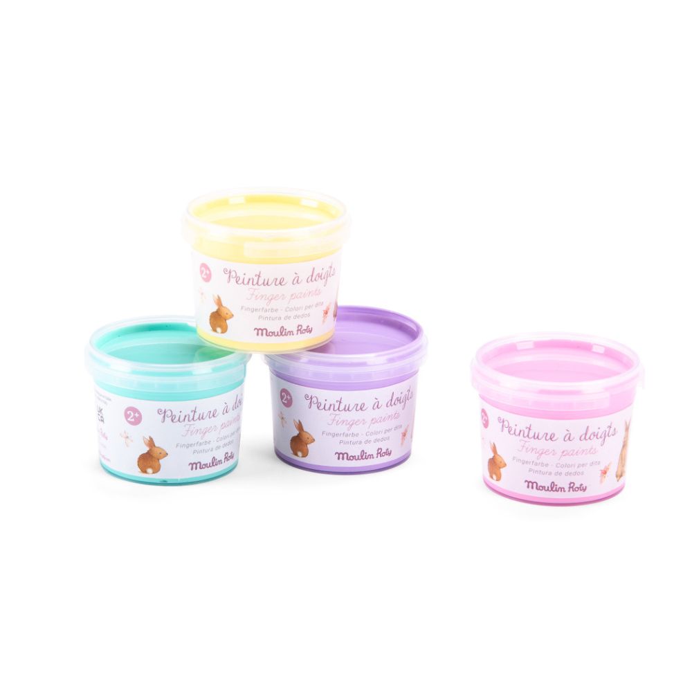 Moulin Roty Les Rosalies - Pastel Finger Paints (Box of 4)