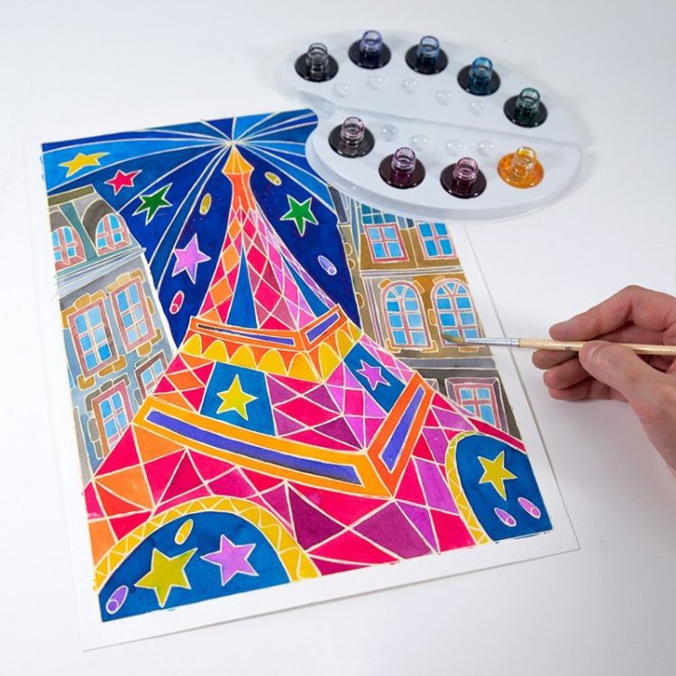 Aquarellum Paris by Night - Painting Kits for Kids