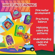 Peaceable Kingdom Crash Monsters - The Stack, Skate and Crash Game!