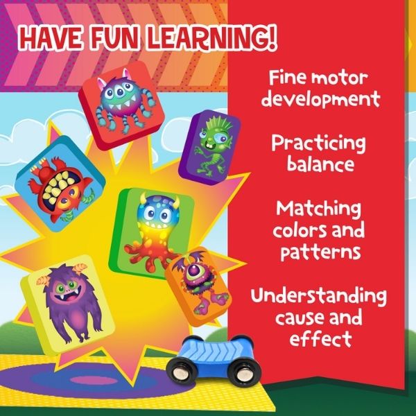 Peaceable Kingdom Crash Monsters - The Stack, Skate and Crash Game!