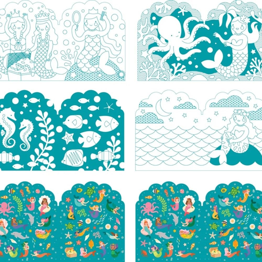 mermaid colouring book for kids