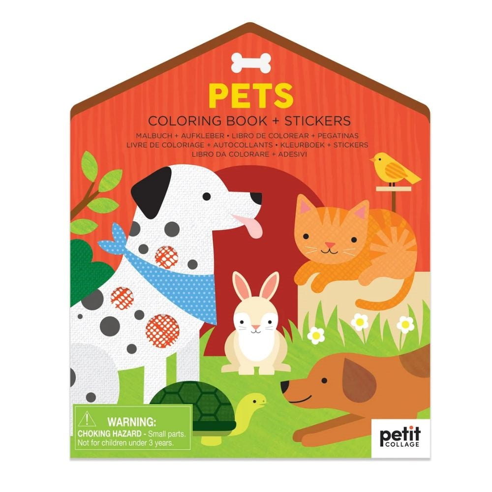 Petit Collage Pets Colouring Book & Stickers