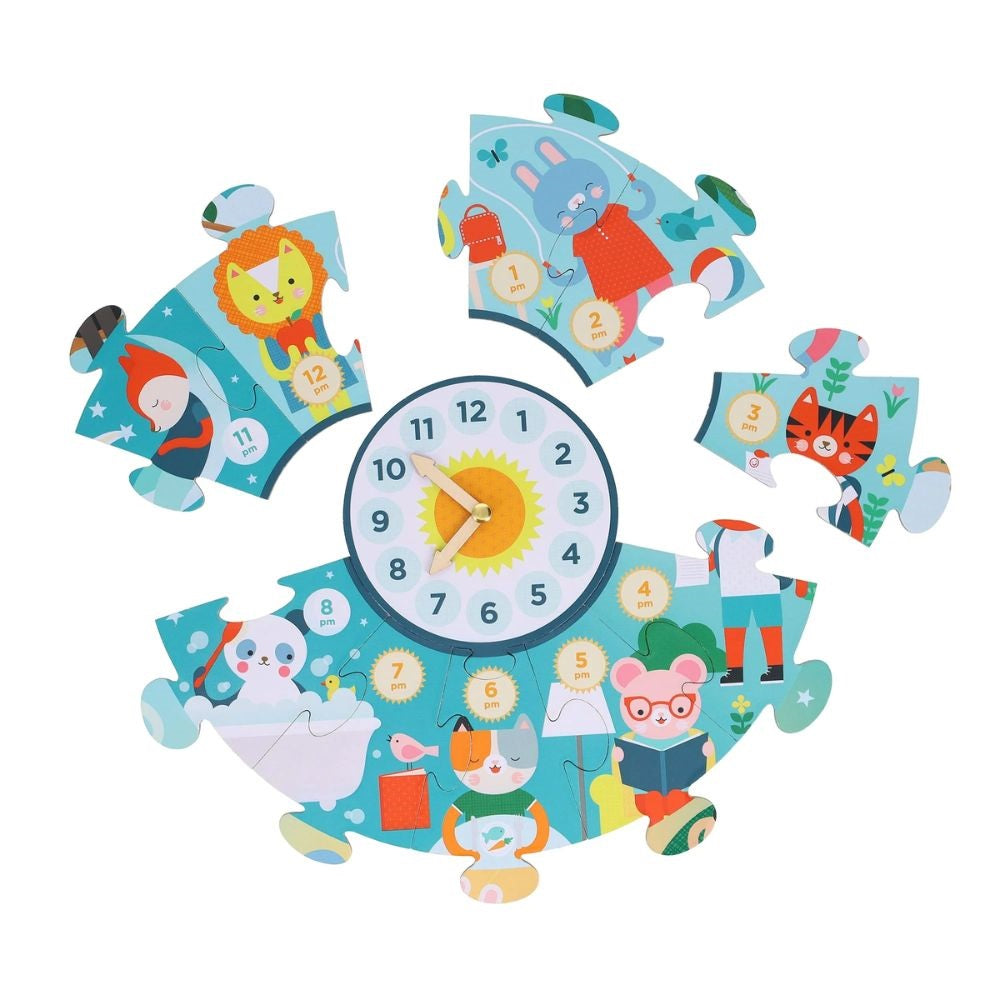 Petit Collage Tell The Time Floor Puzzle - 25pcs