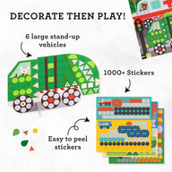 Petit Collage Mosaic Sticker Book - On The Move Vehicles