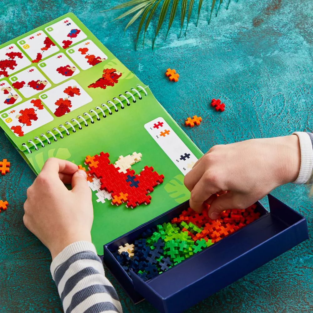 Building Set for Boys - Plus Plus Dinosaurs Activity Pad