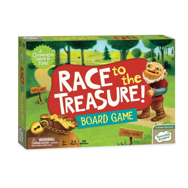 Peaceable Kingdom - Race to the Treasure Cooperative Game - Wonky Box