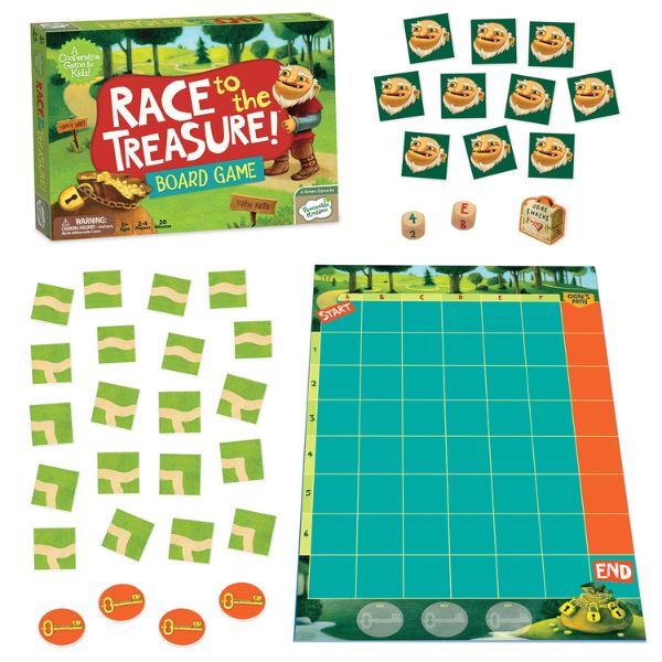 Peaceable Kingdom - Race to the Treasure Cooperative Game - Wonky Box